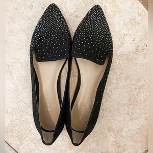 Sparkly Black Saks Fifth Avenue Flats